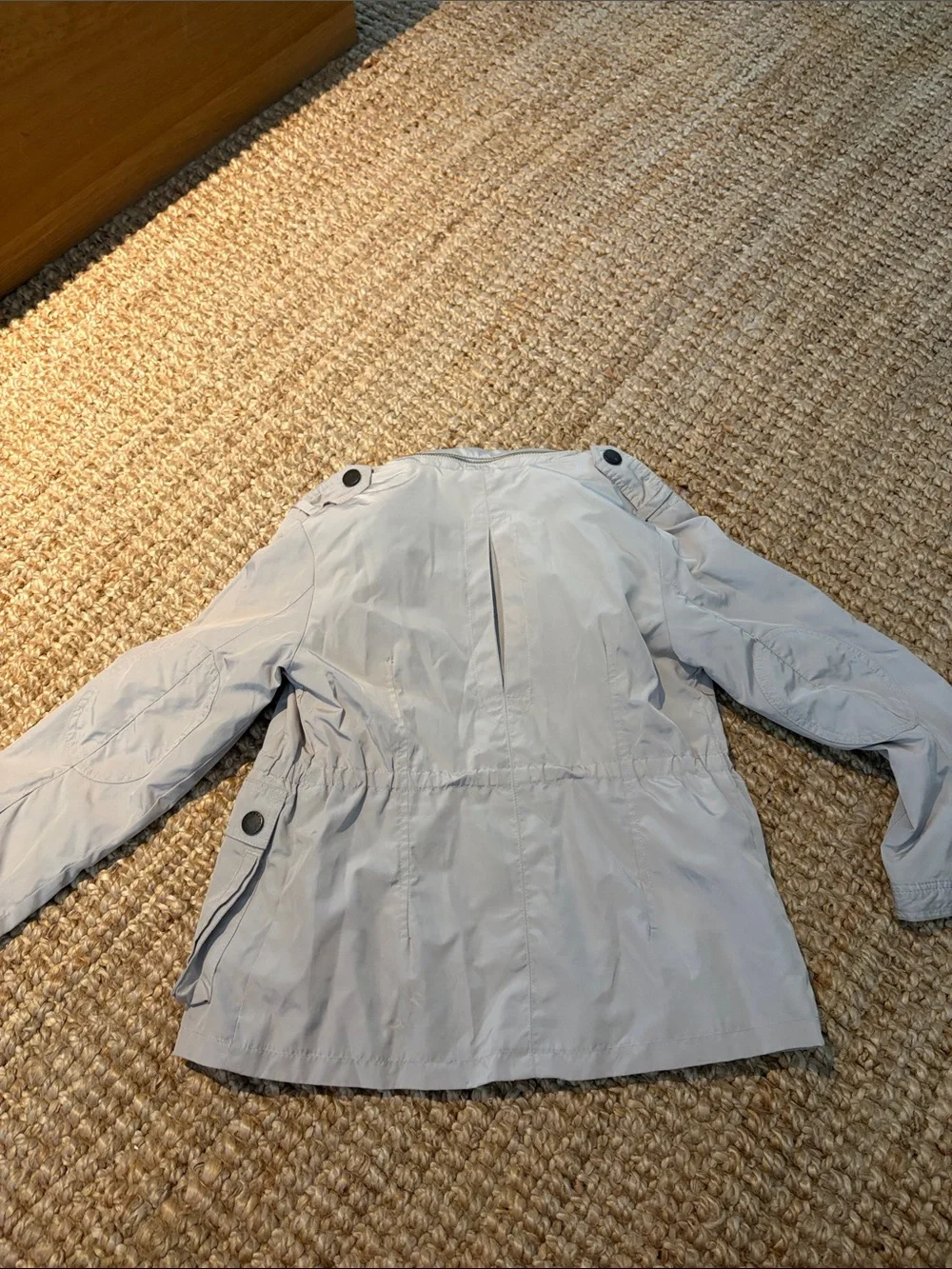 Burberry Light Gray Utility Jacket with Snap Pockets